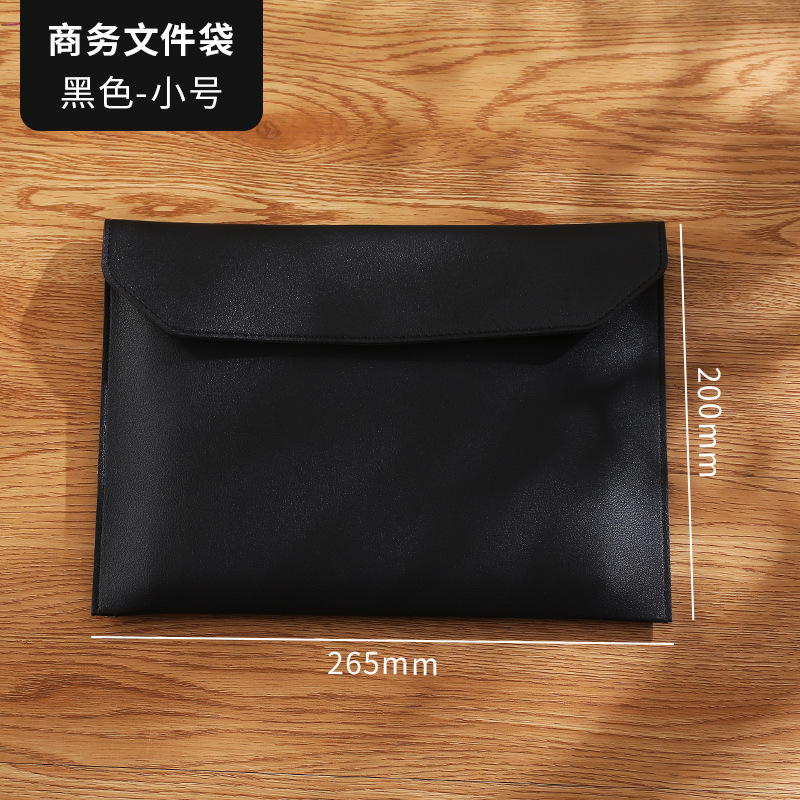 卸売 A4 レザー磁気バックルファイルバッグ大容量収納ファイルバッグ A5PU レザービジネスオフィス会議情報バッグ|undefined