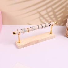 设计感首饰展示架 米色阶梯状可拆卸置物架 首饰戒指收纳架饰品架
