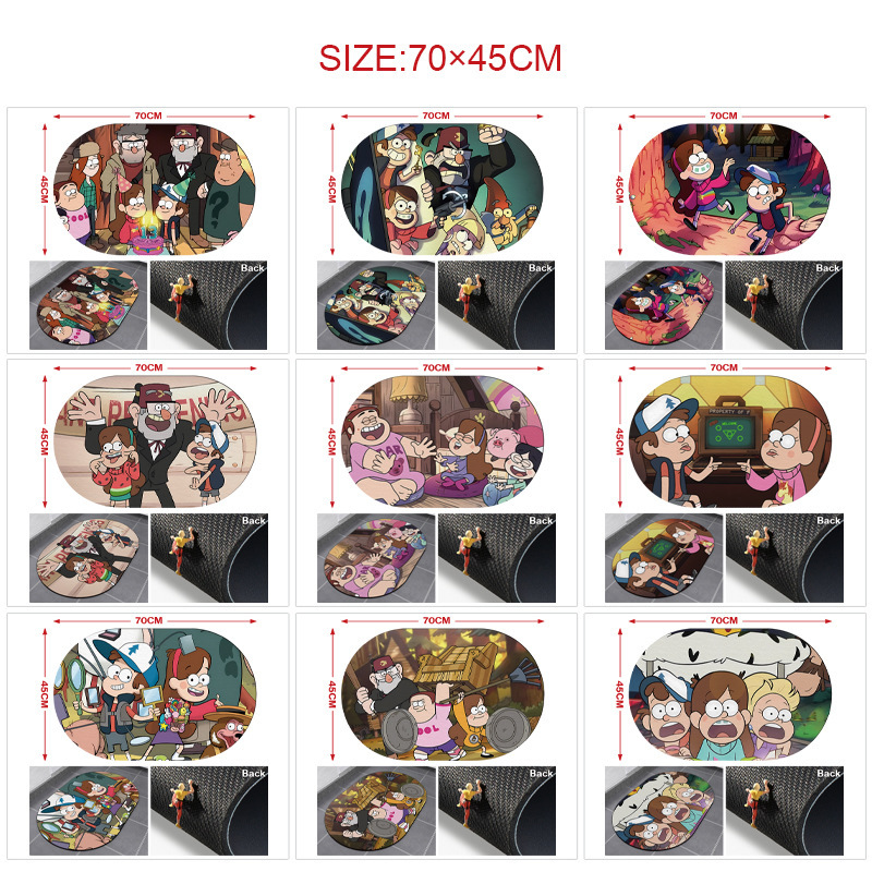 New Weird Town Anime Carpet Bedroom Bathroom Kitchen Balcony Home Non-Slip Foot Mat Quick-Drying Floor Mat