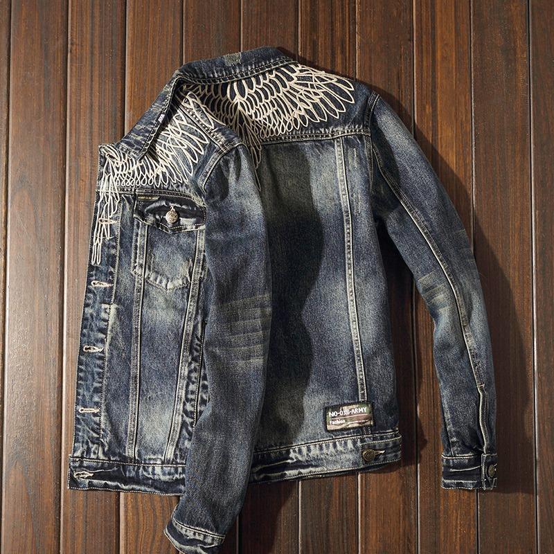 Denim Jacket Korean Style Student Spring and Autumn Men's Jacket 2024 New Trendy Slim Fit