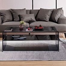 长方形茶桌玻璃客厅沙发茶几组合电视柜简约桌小户型储物简易