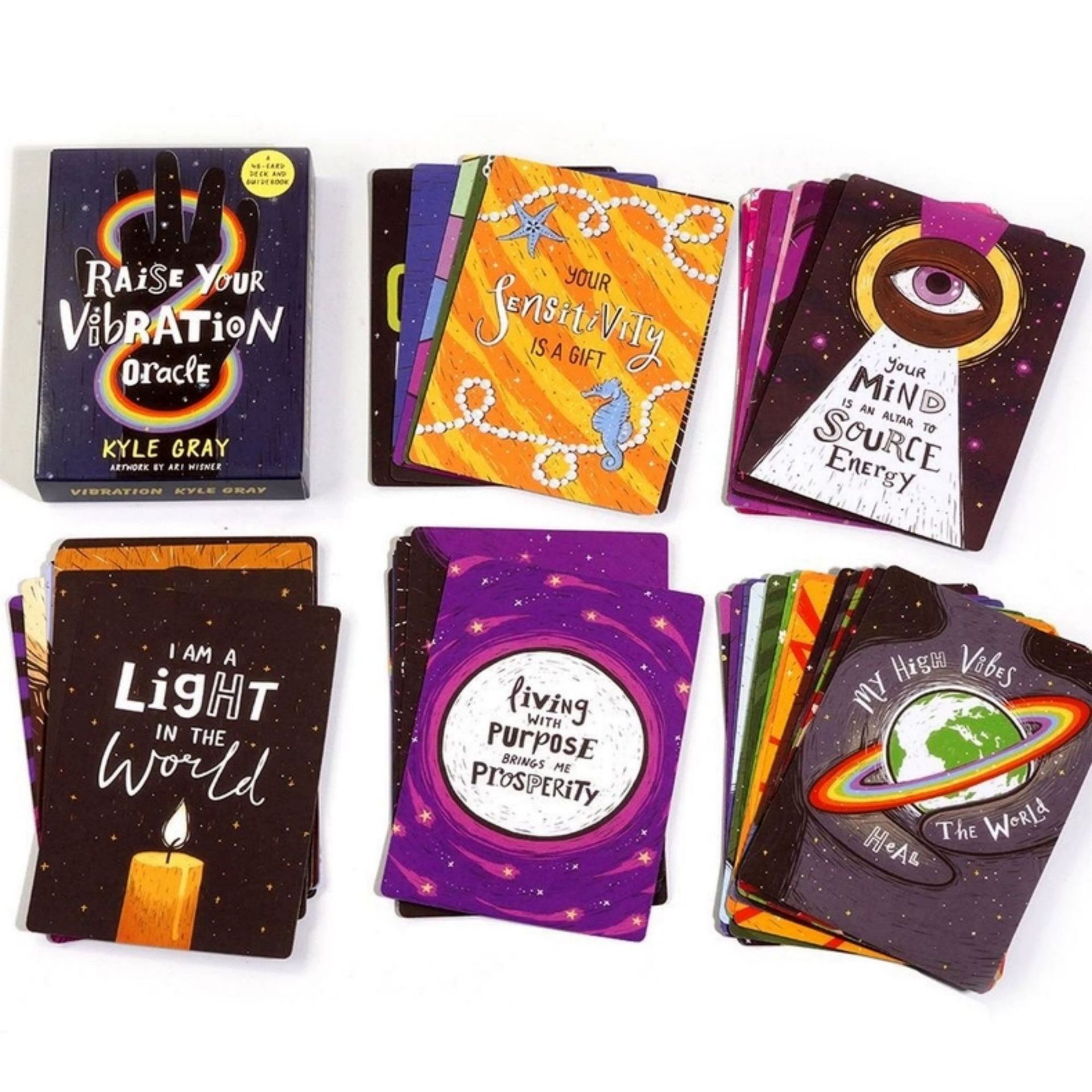 Raise Your Vibration Oracle Cards Oracle Deck For Party Games_voghion.com