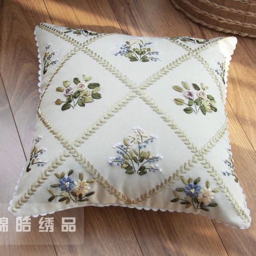 Jinhao bordado fábrica al por mayor hecho a mano bordado Cruz puntada DIY cinta bordado cojín almohada Guangzhou 04