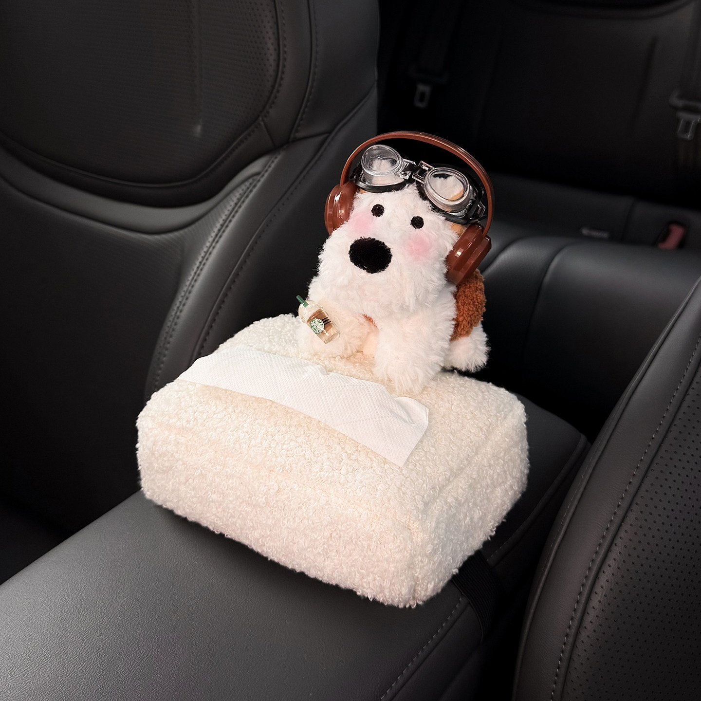 2026 West Highland Car Tissue Box, Car Armrest Box Tissue Bag, Seat-Mounted Car Tissue Box, Cute for Women