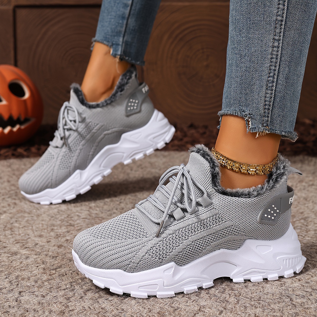 Chaussures pour femmes en promotion, bottes de neige chaudes et épaisses en coton doublées de polaire, imperméables au froid, disponibles en grandes tailles._voghion.com