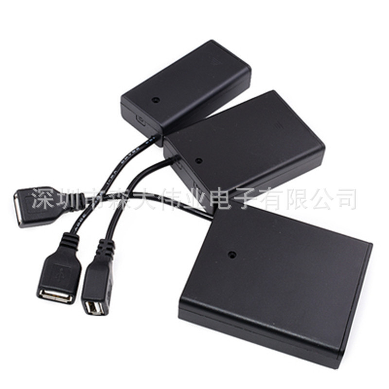 No.5 AA battery box 2/3/4/6/8 section with cover Switch USB power interface 4.5/6 power led light board 12V No.5 AA battery box 2/3/4/6/8 section with cover Switch USB power interface 4.5/6 power led light board 12V