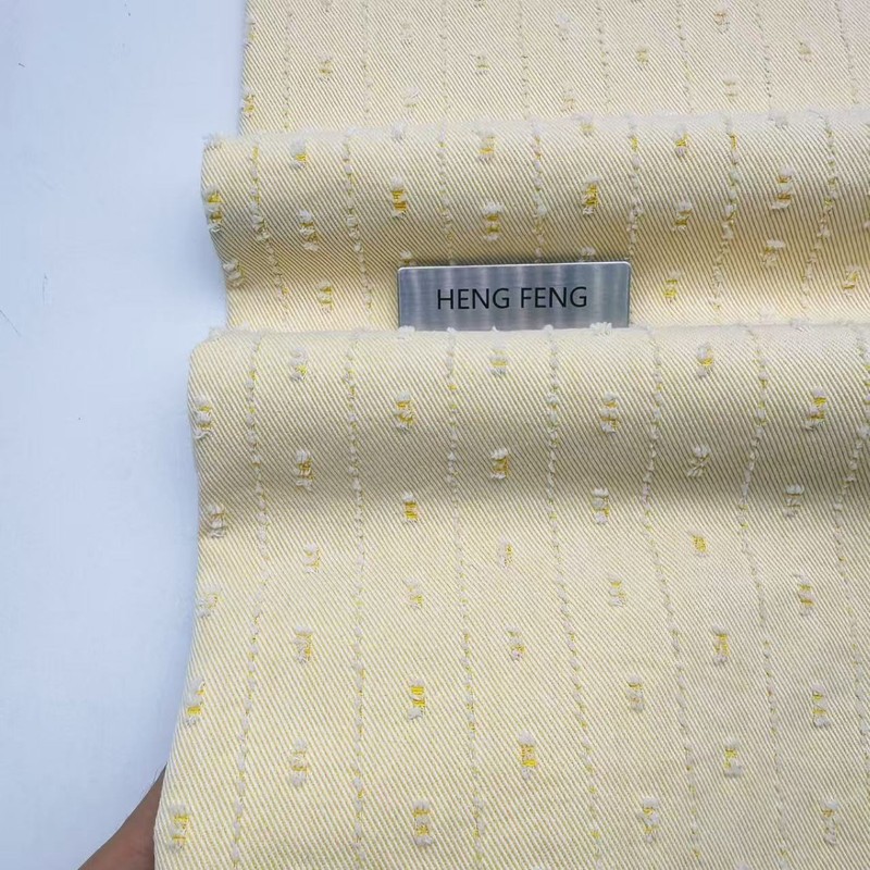 马卡龙色钩花小香风牛仔面料春秋裤子外套裙服饰箱包布料厂家批发|undefined