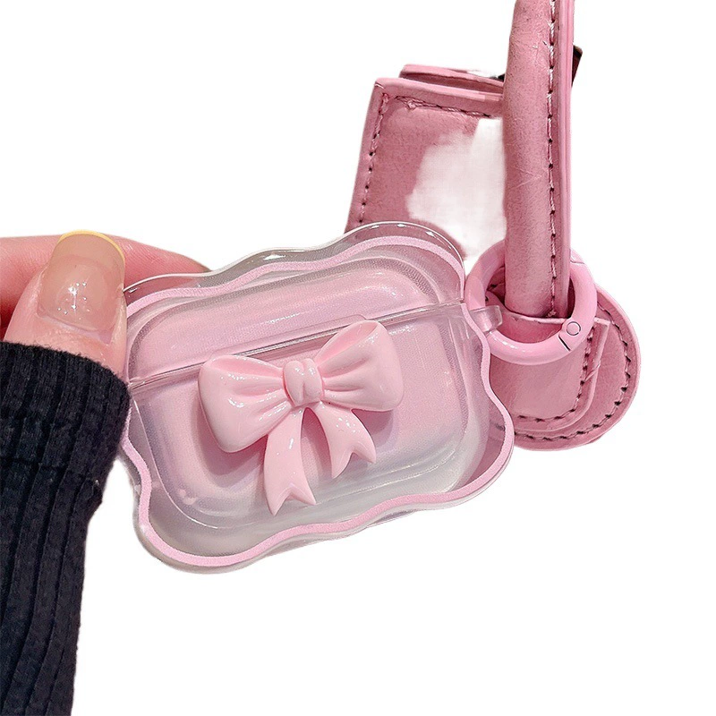Девочки Fan Powder Bows подходят для защитной крышки AirPods AirPodSpro Apple AirPodSpro2