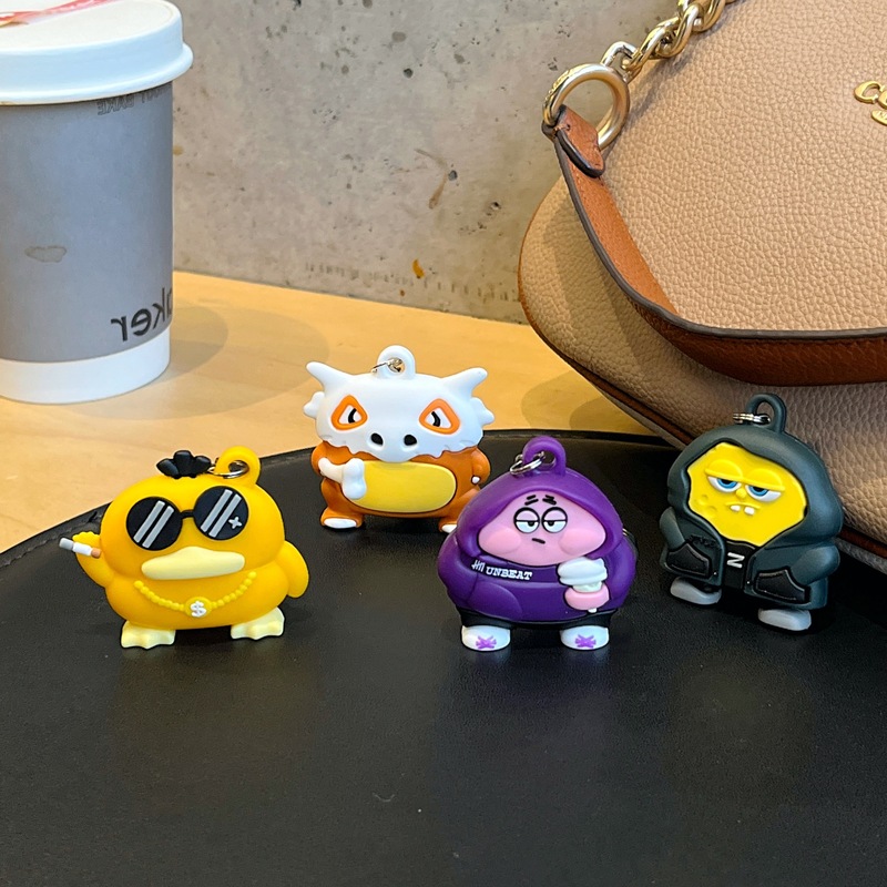アップルAirtag紛失防止器保護カバー漫画シリコン軟殻キーホルダー追跡器かわいい収納ケースを適用する|undefined