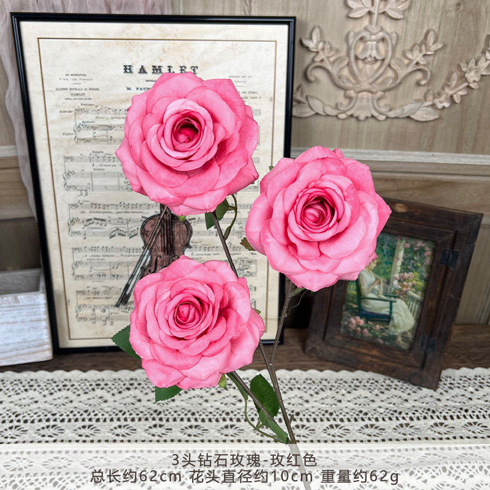 MJ-3 หัวเพชรโรส - สีแดงกุหลาบ