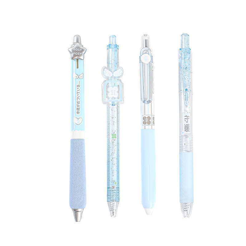 RosyPosy ソフトデザイン ユキシ フレグランスペン 高価値プレスゲルペン 黒ペン 中学生筆ペン|undefined
