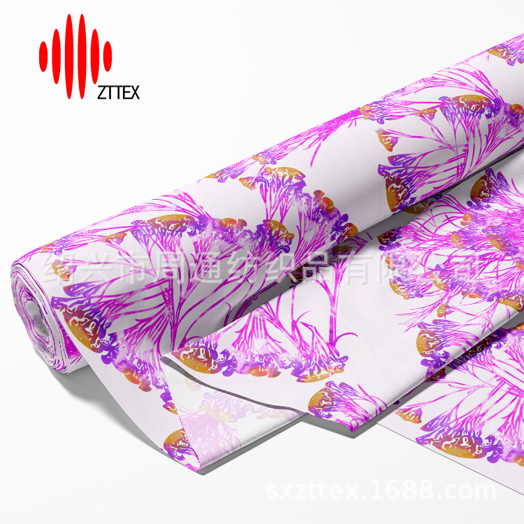 ZTTEX 数码印花 民族风 外贸供货 田园印花布涤纶