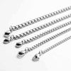 Necklace stainless steel, chain for beloved from pearl, wholesale