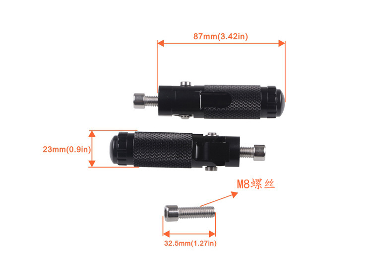 Motorcycle Accessories Foldable Footrests Modified Universal Foot Pegs Aluminum Alloy Foot Pedal Anti-Fall Model with Anti-Fall Design