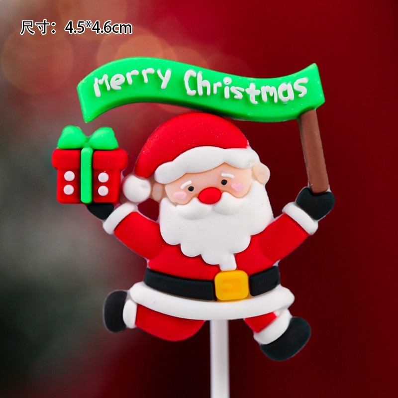著作権クリスマスケーキ装飾装飾品ソフトゲルクリスマス楽しい老人雪だるまヘラジカクリスマスツリーパーティープラグイン|undefined