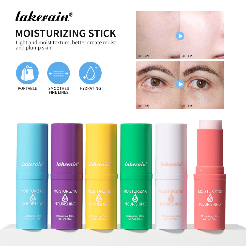 Cross border foreign trade Lakerain moisturizing stick, pre makeup moisturizing and base makeup stick, skin dryness care moisturizing cream