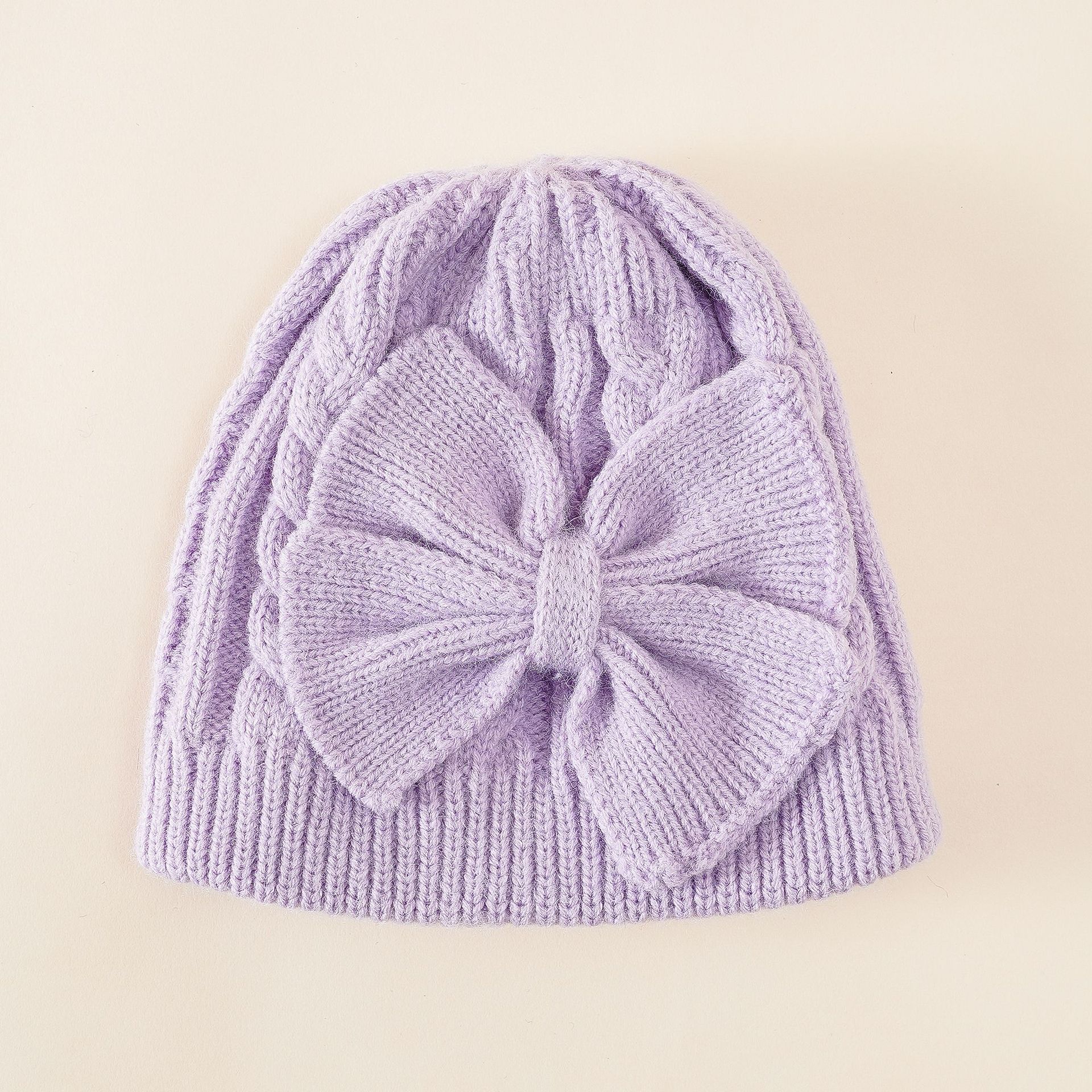 Bebé Sombrero estilo coreano lindo princesa arco otoño e invierno Bebé lana sombrero niños y niñas bebé Jersey sombrero moda
