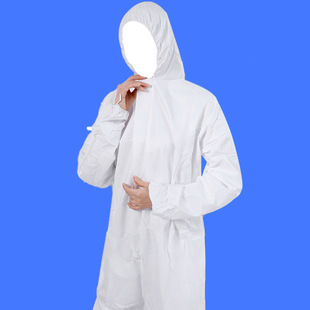 Conjoined hooded dust and epidemic prevention breeding breathable isolation work clothes disposable protective clothing manufacturers in stock