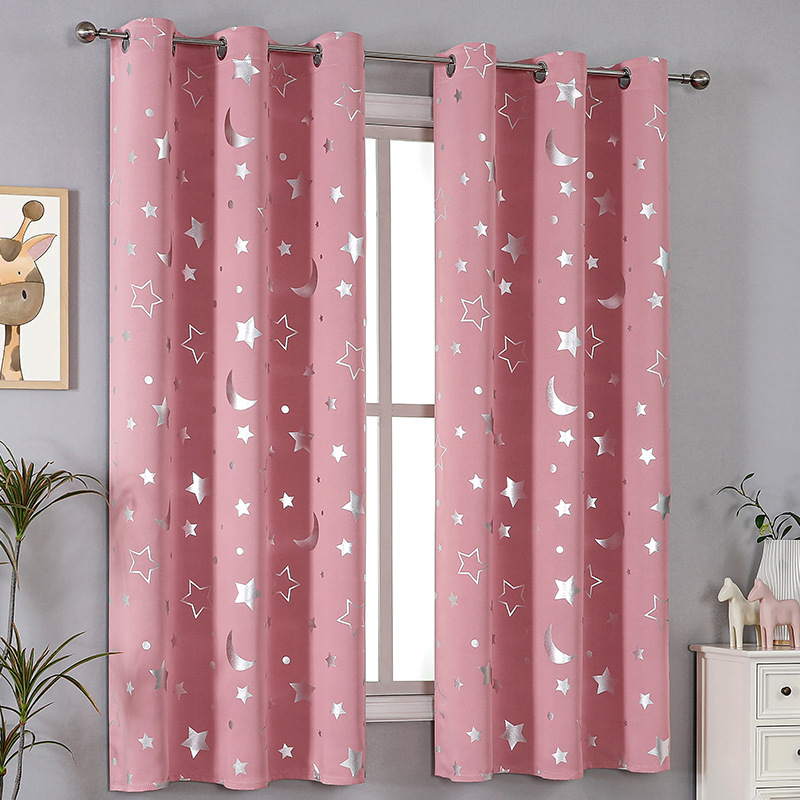 Big Star Moon Blackout Finished Curtains 100% Blackout Bedroom Living Room Study Decoration Home Furnishings