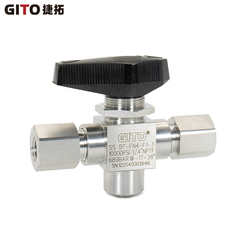 10000PSI加气站耳轴球阀  CNG高压二位三通耳轴式球阀