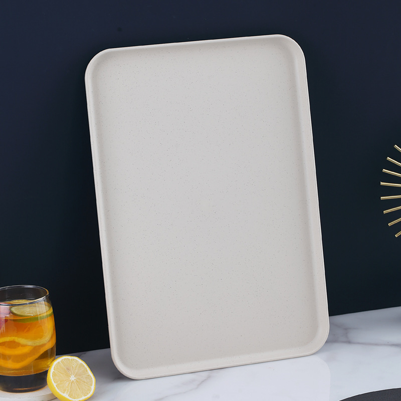 Paja DE TRIGO nórdico hogar bandeja rectangular bandeja de almacenamiento de taza de agua bandeja de Internet celebridad bandeja de fruta resistente a la gota image 11