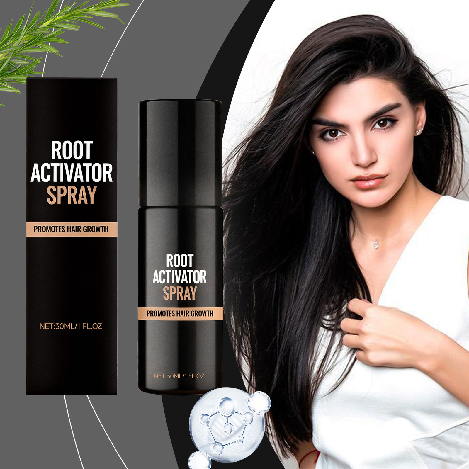 Hair Spray Polygonum Multiflorum Root Extract Daily Gentle Care Hair Spray Massage Hair Top Spray