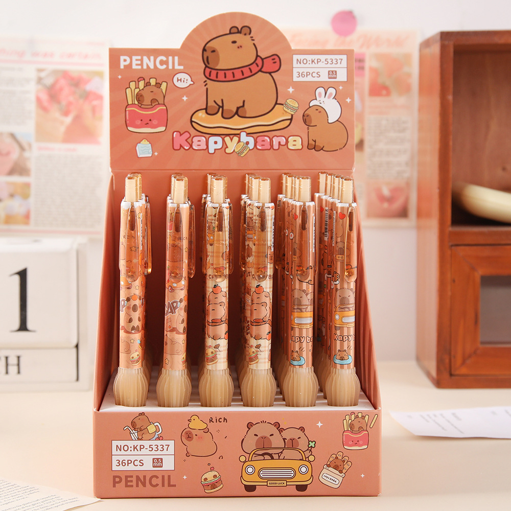 Capibara lápiz móvil suave funda protectora suave lápiz descompresor papelería especial para estudiantes de primaria pequeños regalos