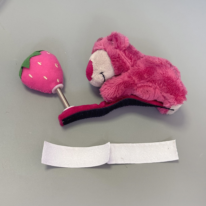 Gaizhuang Ski Helmet Cover Decoration Bear Bow Accessories Full Helmet Teddy Bear (Auto Parts and Accessories) - spring-bear-strawberry-bear