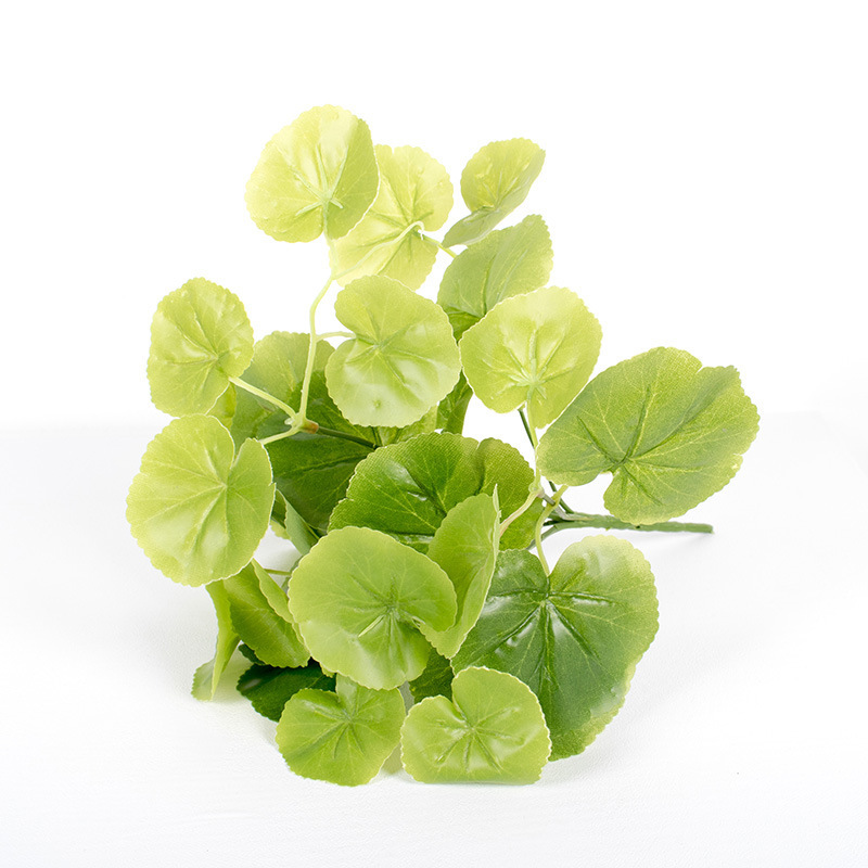 Plantas verdes falsas, decoración de paredes, hojas de plantas de simulación, arreglos florales de pared de fondo, 7 cabezas, lavanda de perilla