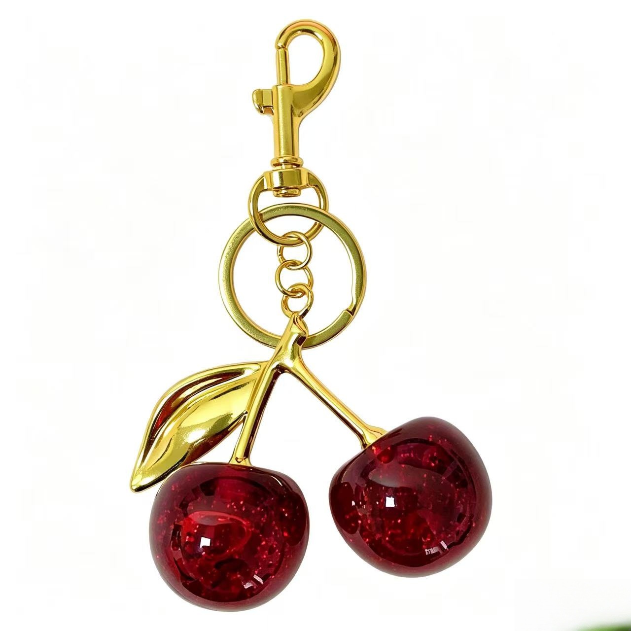 Cherry Fruit Bag Colgante Car Centimetro Keychain Colgante Bolso de mano Creativo Damas Regalos Decoración del automóvil image 16
