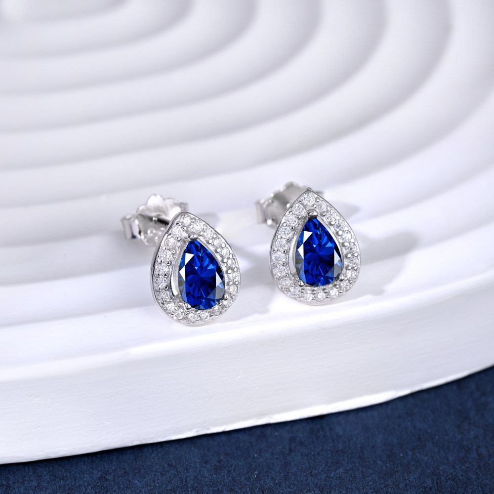 Simple Style Shiny Water Droplets Sterling Silver Plating Inlay Zircon Ear Studs 1 Pair display picture 10