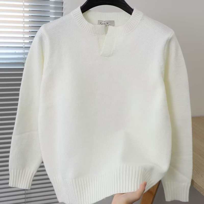 Light mature style round neck sweater men's new Korean style fashion youth versatile casual niche bottoming sweater_voghion.com