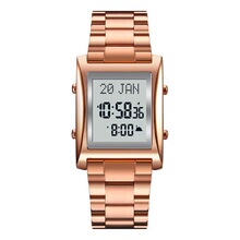 1个 颜色：玫瑰金 材质：金属 穆斯林 朝拜手表 祷告方向 指示 中