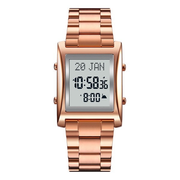 1个 颜色：玫瑰金 材质：金属 穆斯林 朝拜手表 祷告方向 指示 中