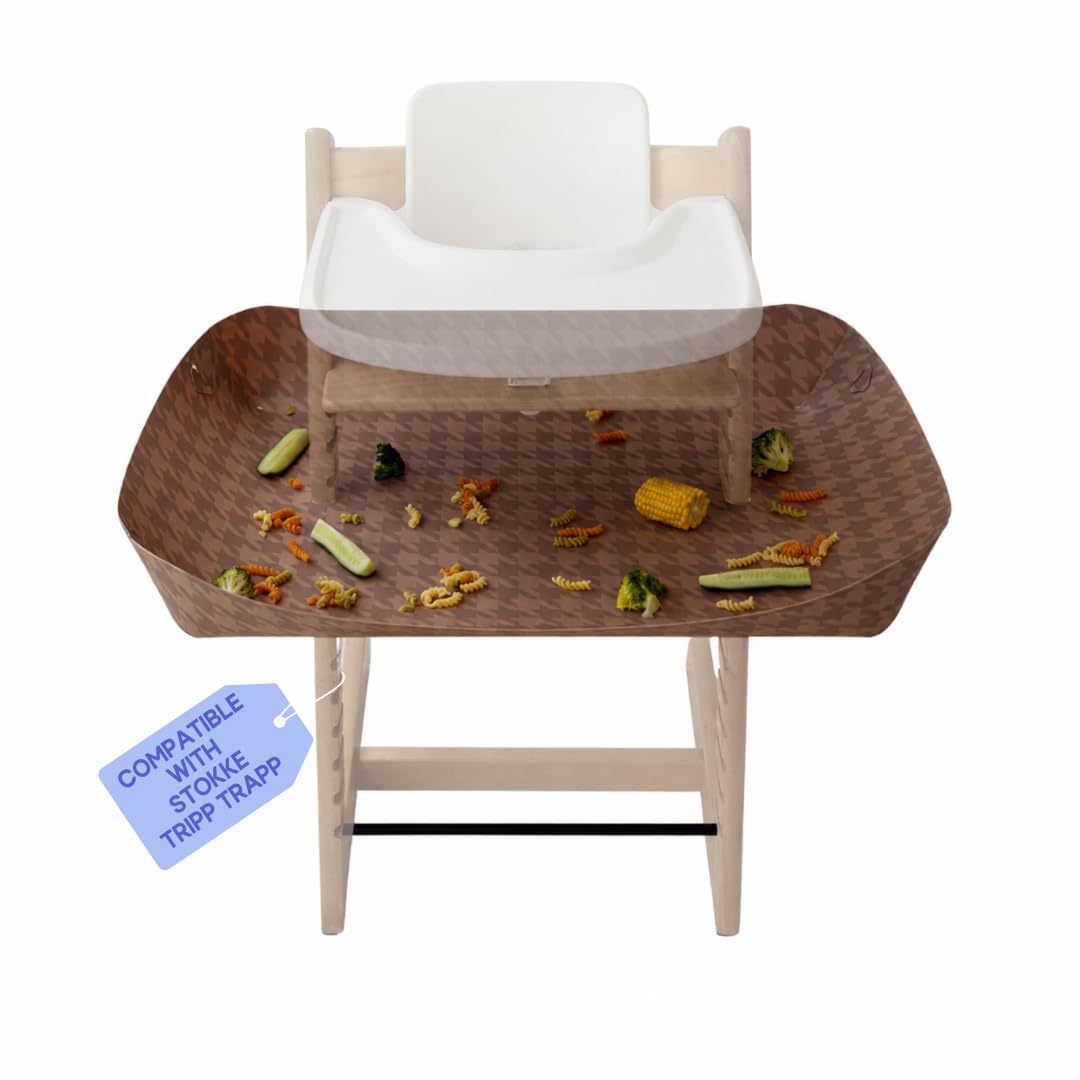 Baby self-feeding growth chair food catcher anti-dirt mat compatible with ST tray accessories, safety guardrail made of eco-friendly PP material