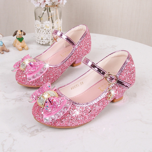 Baby Girl Fashion New Spring and Autumn Princess Shoes, Child Host Performance Shoes, Crystal Shoes for Little Girls