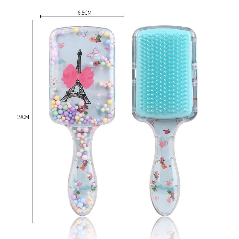 Pein de dibujos animados transfronterizos personalizados cuadrados portátiles impresión transparente arco iris masaje fluido bolsa de aire estudiante