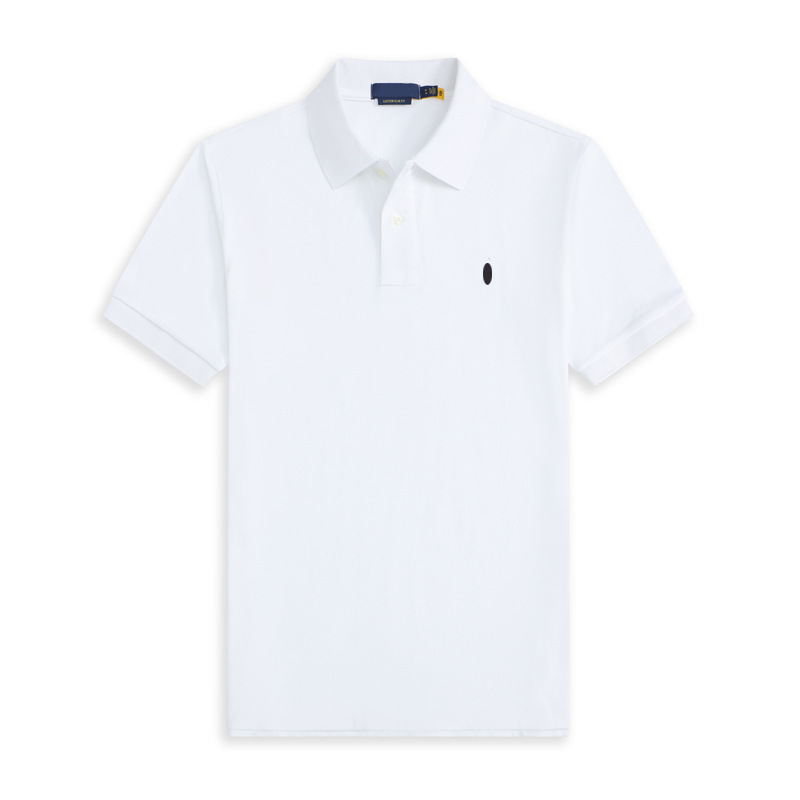 Cross-Border Foreign Trade Embroidered Pony Logo Men's Short-Sleeve Polo Shirt Pure Cotton Summer Turn-Down Collar T-Shirt Short-Sleeve Men's Polo Shirt