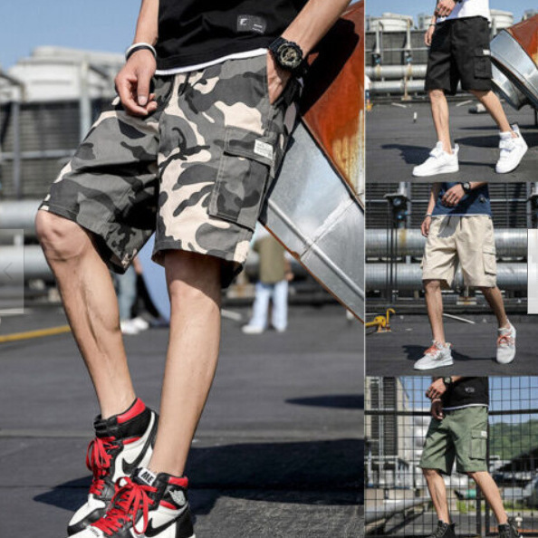 Outdoor Large Size Cross-Border Camouflage Trendy Men's Youth Loose Casual Shorts Cotton Overalls Aliexpress