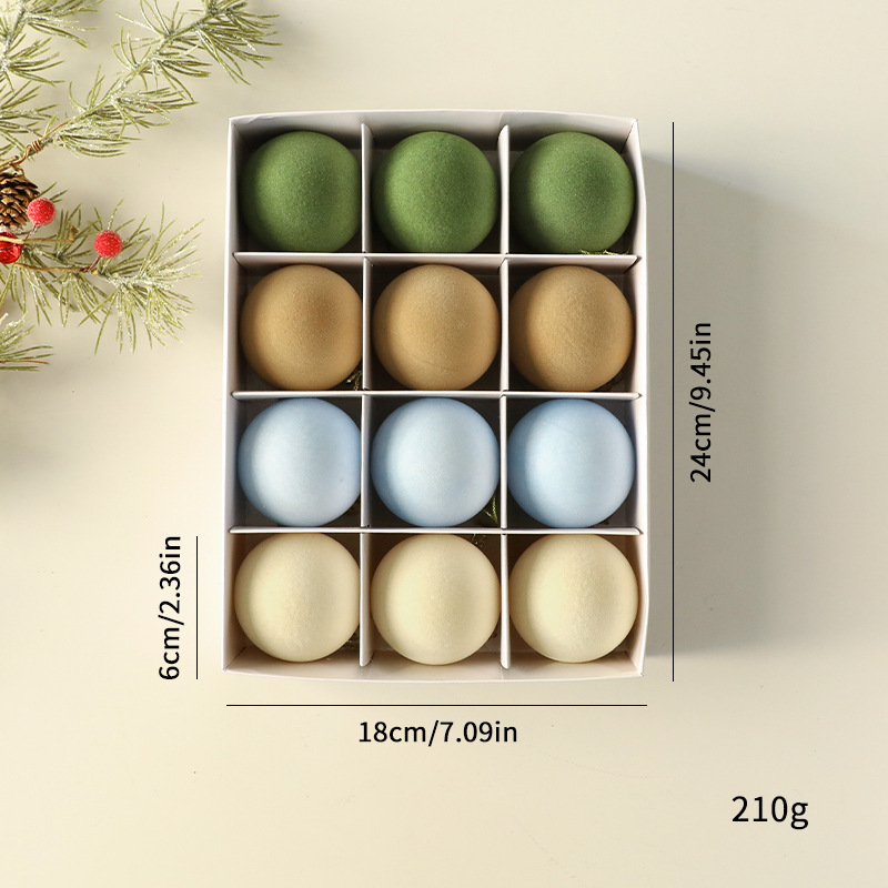 2025 nueva bola de Navidad hecha a mano bola de floquete colgante de Navidad colgante de árbol de Navidad floquete bola de Navidad bola especial