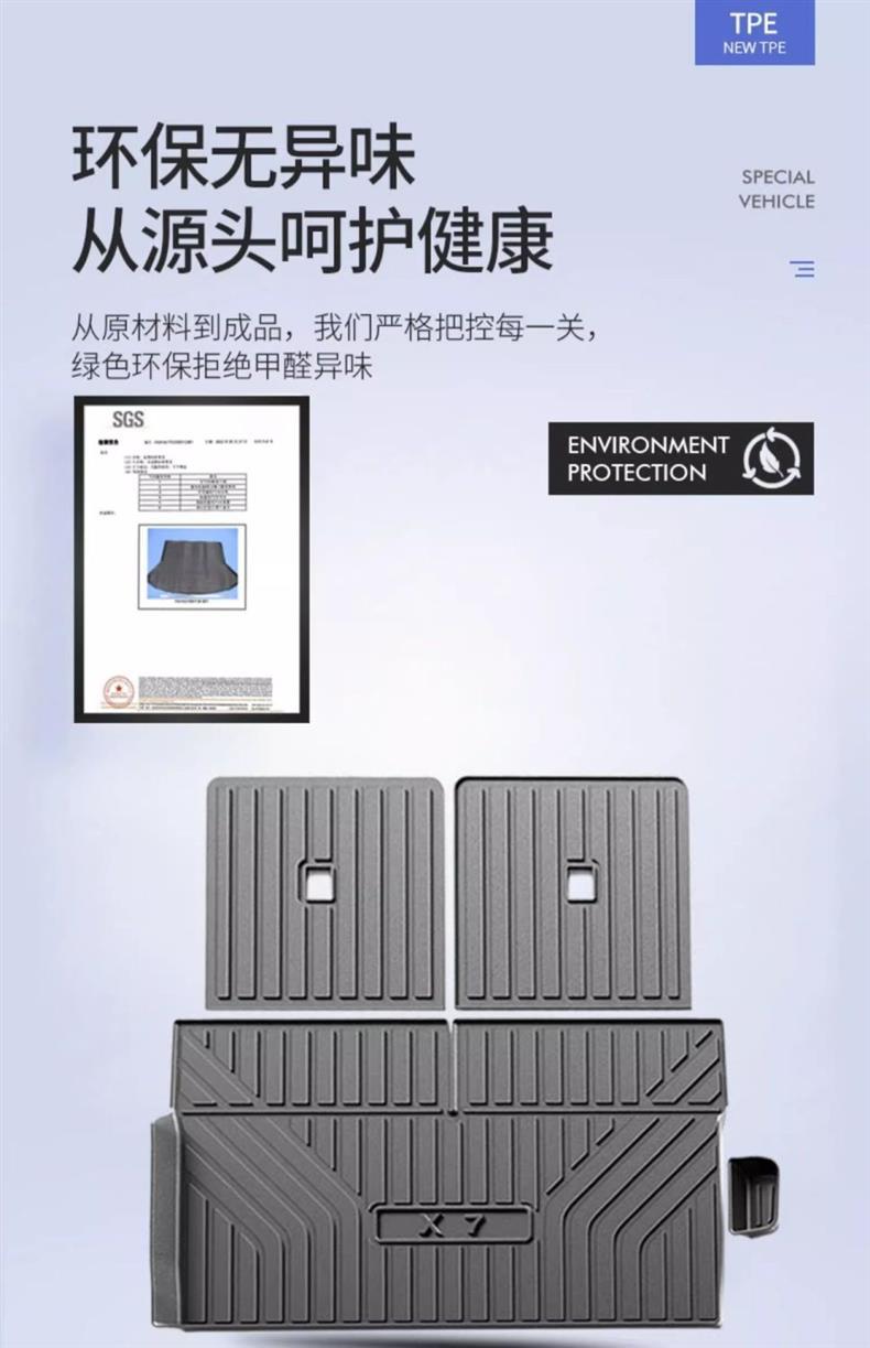 BMW x7 special trunk mat tpe waterproof storage box car supplies modification accessories BMW x7 tail box mat