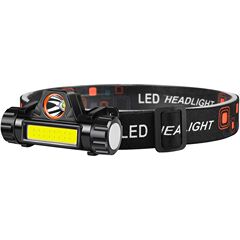 クロスボーダー磁石ヘッドライトヘッドセット照明ライト强い光キャンプ登山USB充电远近光コブ夜钓りヘッドライト