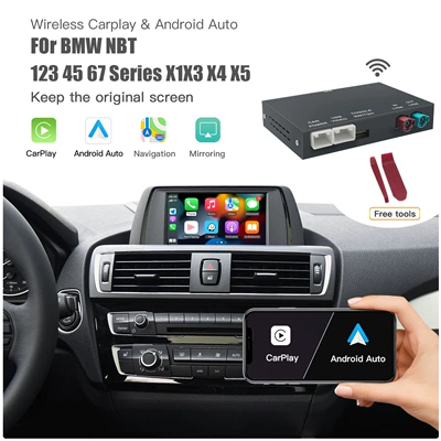 BMW Simsiz Carplay Dekoder Nbt və Cic Evo Sistem Modulları BMW 2009-2018 üçün