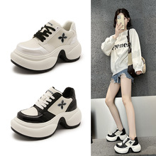 赵露思同款厚底鞋增高涟漪松糕十字花老爹鞋女2025运动鞋女潮