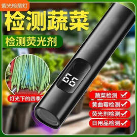 新款紫光灯农药残留检测器验钞灯家用海鲜蔬菜水果UV固化烟酒检测
