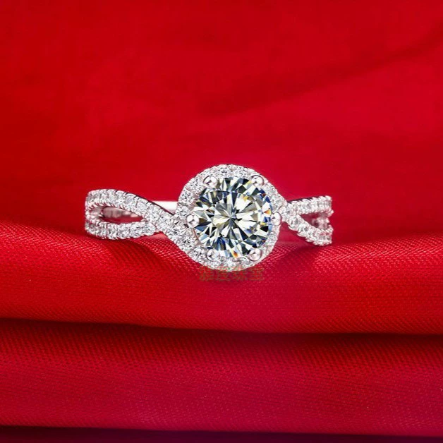Новое монок diamond кольцо, углеродное diamond кольцо, закрученное кольцо, завод оптом 1 ct кольцо