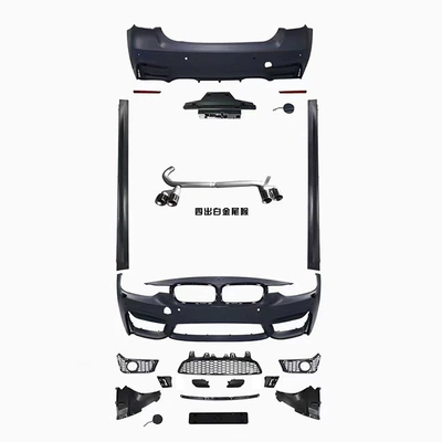 MT front bumper, rear bumper, 320Li – Big Surrounded - bmw-3-series-m3-front-bumper-rear-bumper-side-skirts-platinum-exhaust-tips-comes-with-grille-freight-collect
