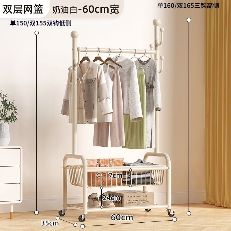 床置き服ラック家庭用部屋寝室掛け服ラック移動ハンガー簡易ハンガー卸売り|undefined