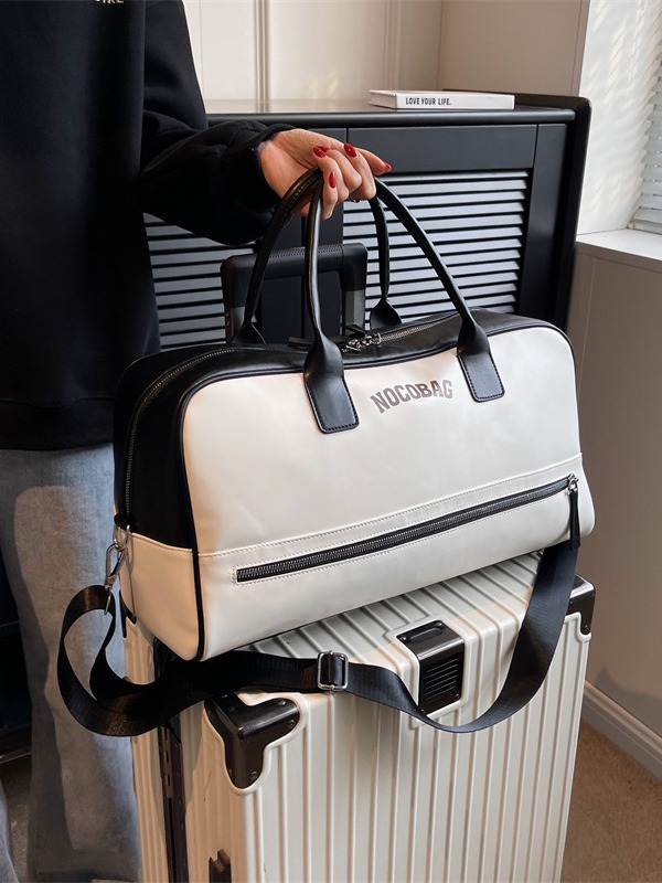 Bolso de viaje con letras modernas y texturizadas, nuevo bolso de mano de gran capacidad, bolso de hombro, bolso de gimnasio, bolso deportivo.