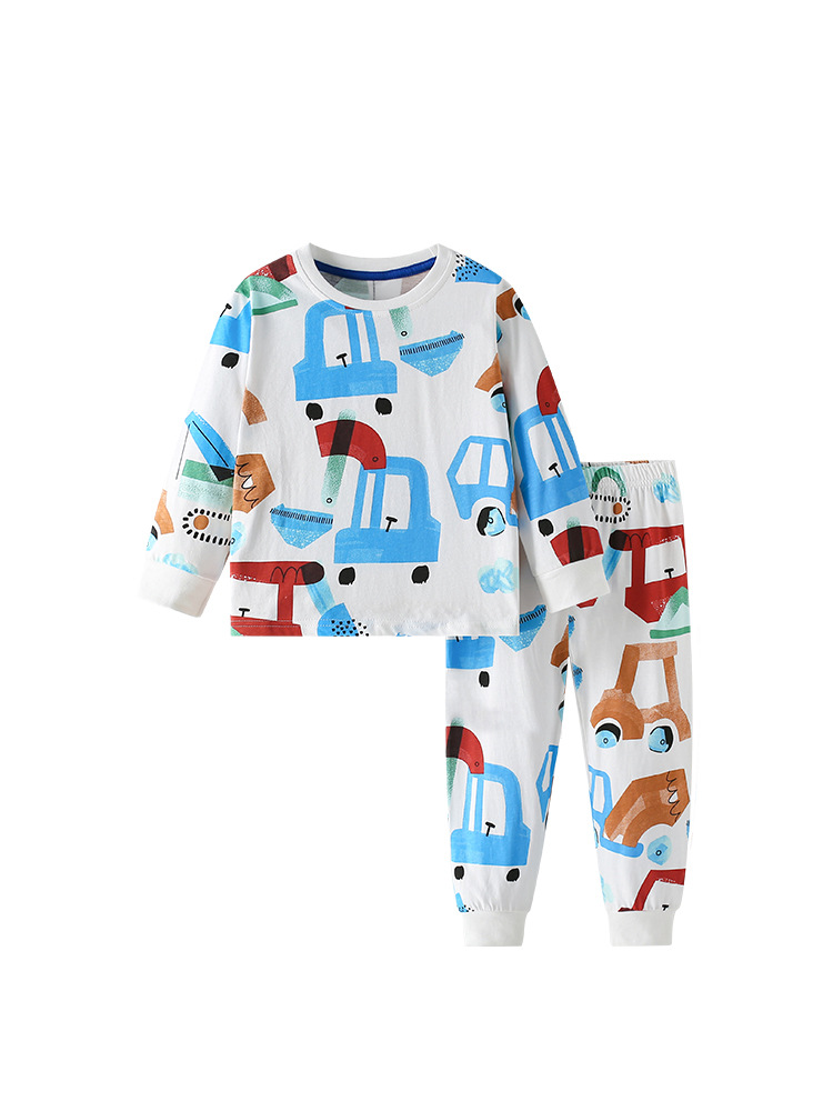 Traje de dos piezas para niños malwee transfronterizo otoño nuevo estilo europeo y americano camiseta de cuello redondo para niños pequeños y medianos ropa para el hogar